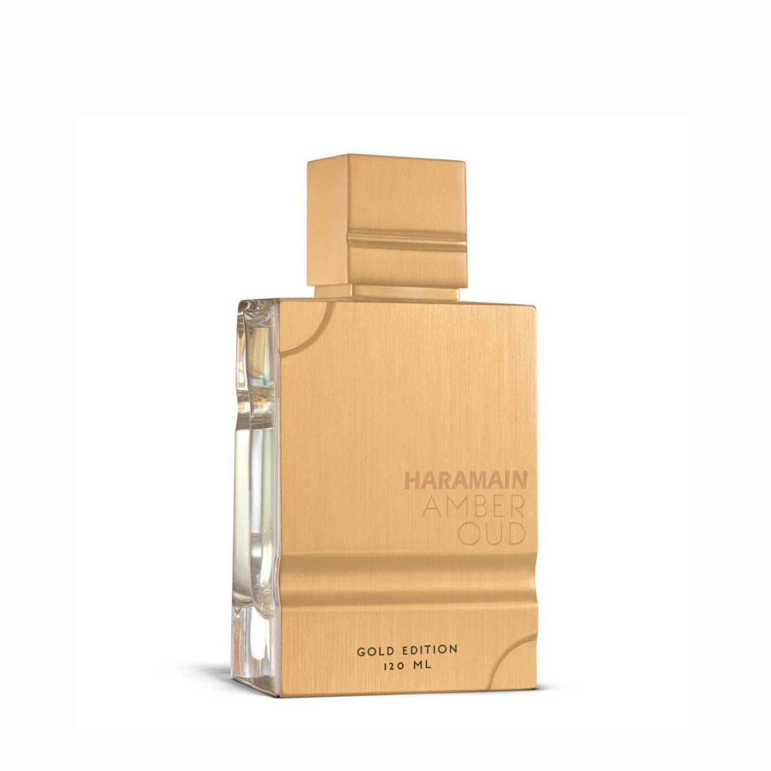 Amber Oud Gold Edition Al Haramain 120ML – Perfume Unisex Ámbar Vainilla con Toques Frutales y Amaderados