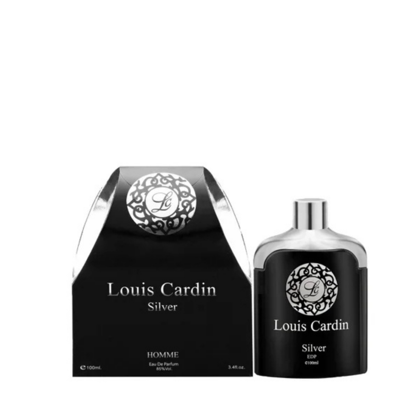 Louis Cardin Silver Homme EDP 100ML – Perfume Masculino Fresco, Especiado y Elegante