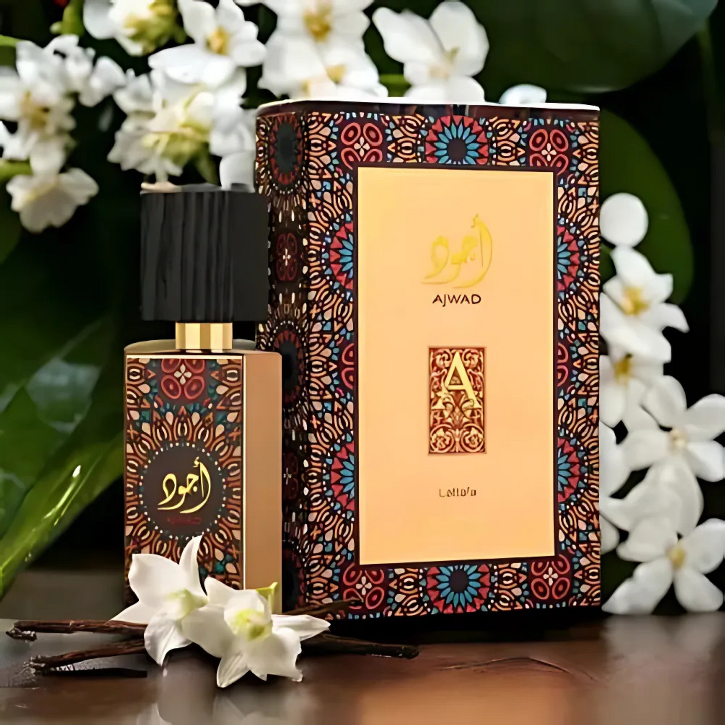 Ajwad de Lattafa Unisex 60ML: Perfume Amaderado y Floral de Larga Duración