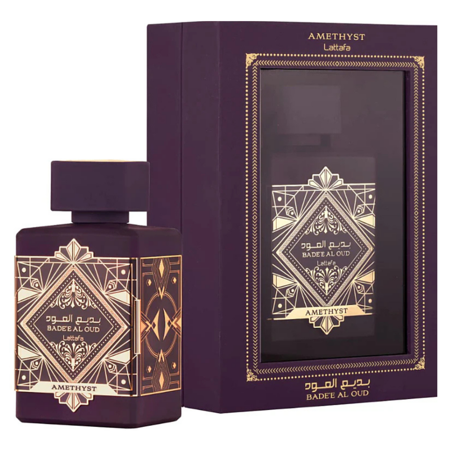 Lattafa Badee Al Oud Amethyst Eau de Parfum Unisex 100ML: Perfume Oriental Amaderado de Larga Duración