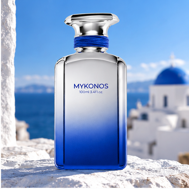 California Blue Mykonos 100ML – Extrait de Parfum Unisex | Pera, Notas Marinas y Caramelo