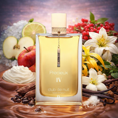 Precieux IV Club de Nuit 55ML – Extracto de Perfume Unisex Floral Gourmand | Cremoso, Elegante y Adictivo