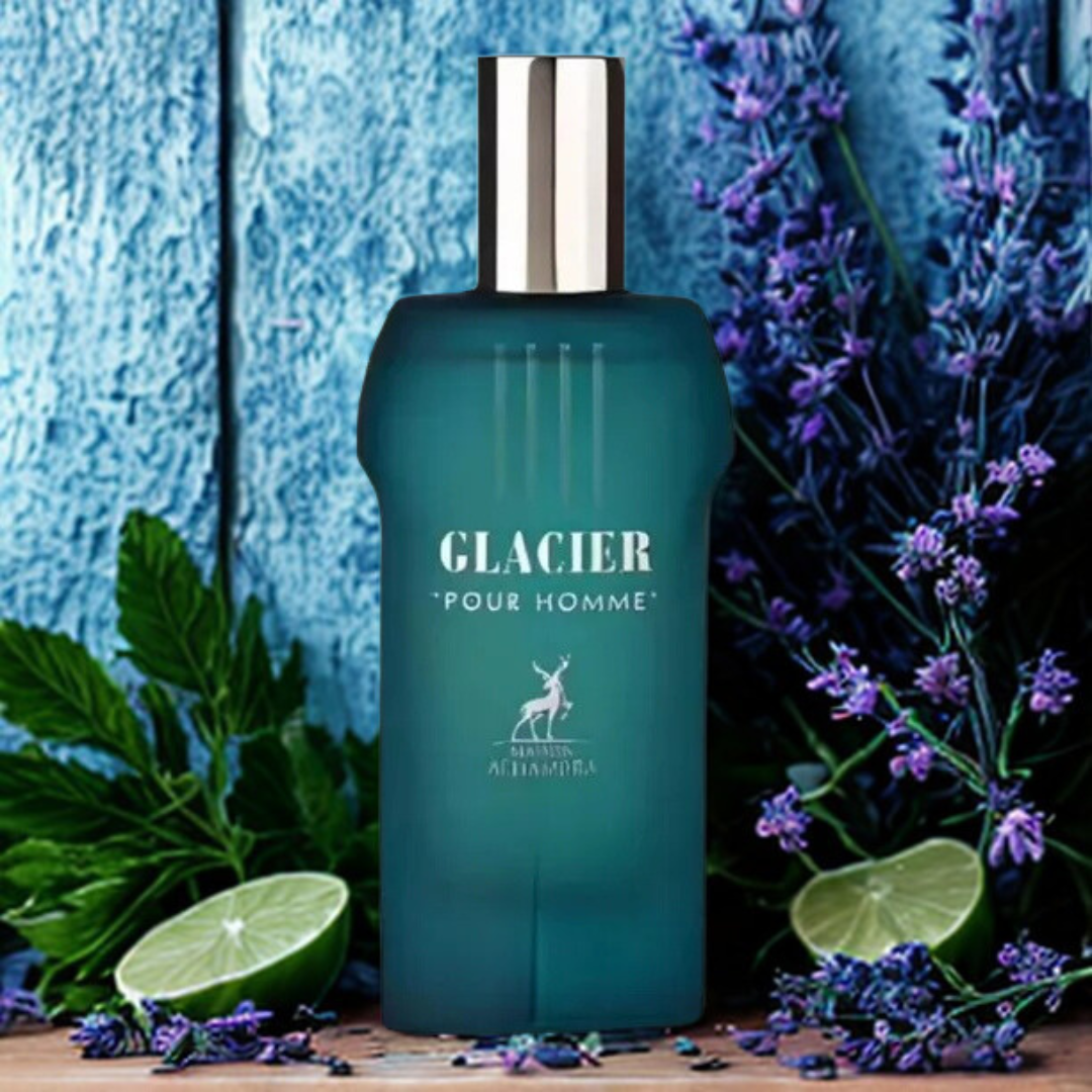 Glacier Pour Homme Maison Alhambra 100ML – Perfume Unisex Aromático Especiado con Toques de Vainilla y Ámbar
