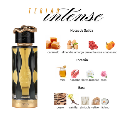 Teriaq Intense Lattafa 100ML - Perfume Árabe Unisex de Larga Duración y Elegancia Oriental