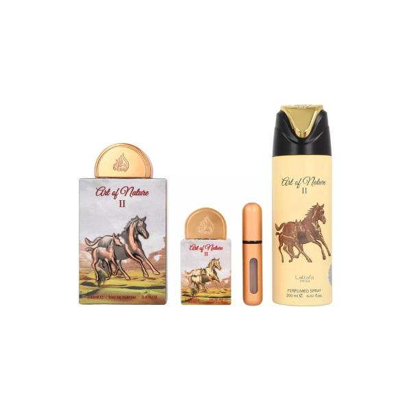 Pack Art Of Nature II Lattafa – Perfume Unisex 100ML + Mini 20ML + Desodorante 200ML | Set Completo