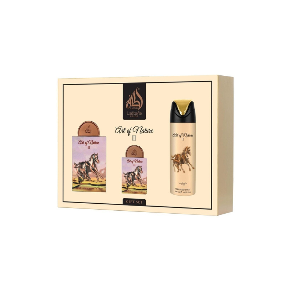 Pack Art Of Nature II Lattafa – Perfume Unisex 100ML + Mini 20ML + Desodorante 200ML | Set Completo