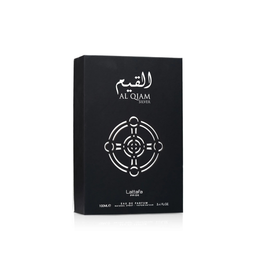 Al Qiam Silver Lattafa Pride 100ML – Perfume Unisex Amaderado Aromático con Pomelo, Sándalo y Vetiver