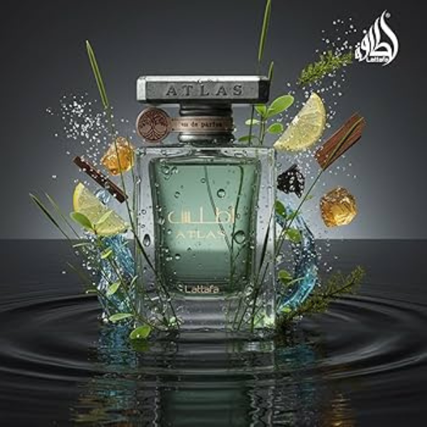 Atlas Lattafa Perfumes  – Perfume Unisex Marino y Amaderado | Fresco, Mineral y Elegante