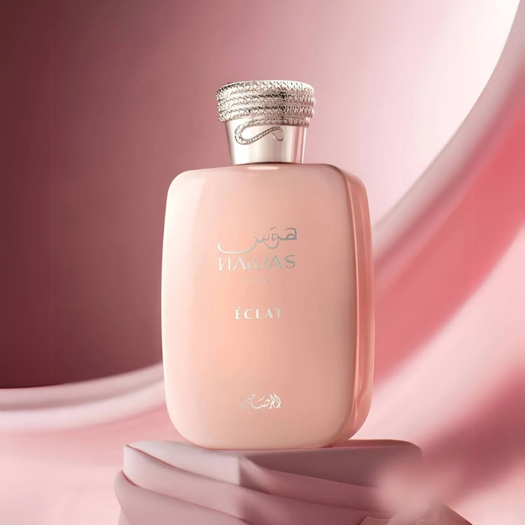Hawas Eclat for Her Rasasi 100ML – Perfume Femenino Floral Frutal con Lichis, Pistachos y Ámbar