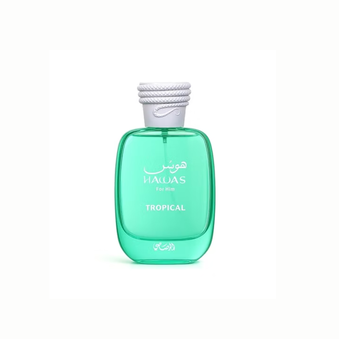 Hawas Tropical Rasasi 100ML – Perfume Masculino Aromático Verde con Coco, Higo y Sándalo