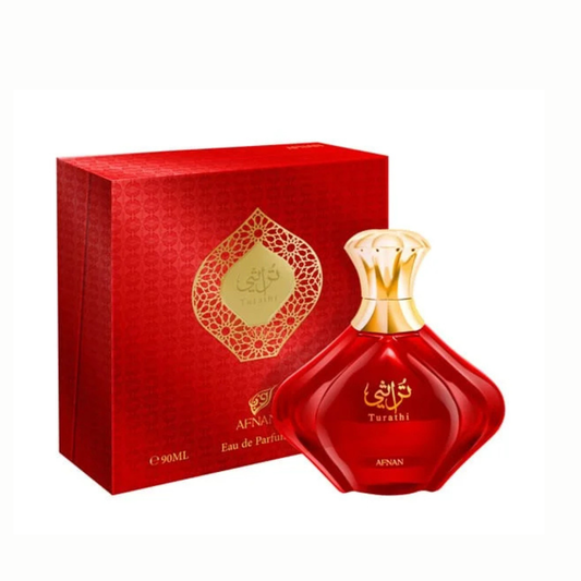 Afnan Turathi Red Pour Femme 90ML – Perfume Floral y Elegante para Mujer | Eau de Parfum