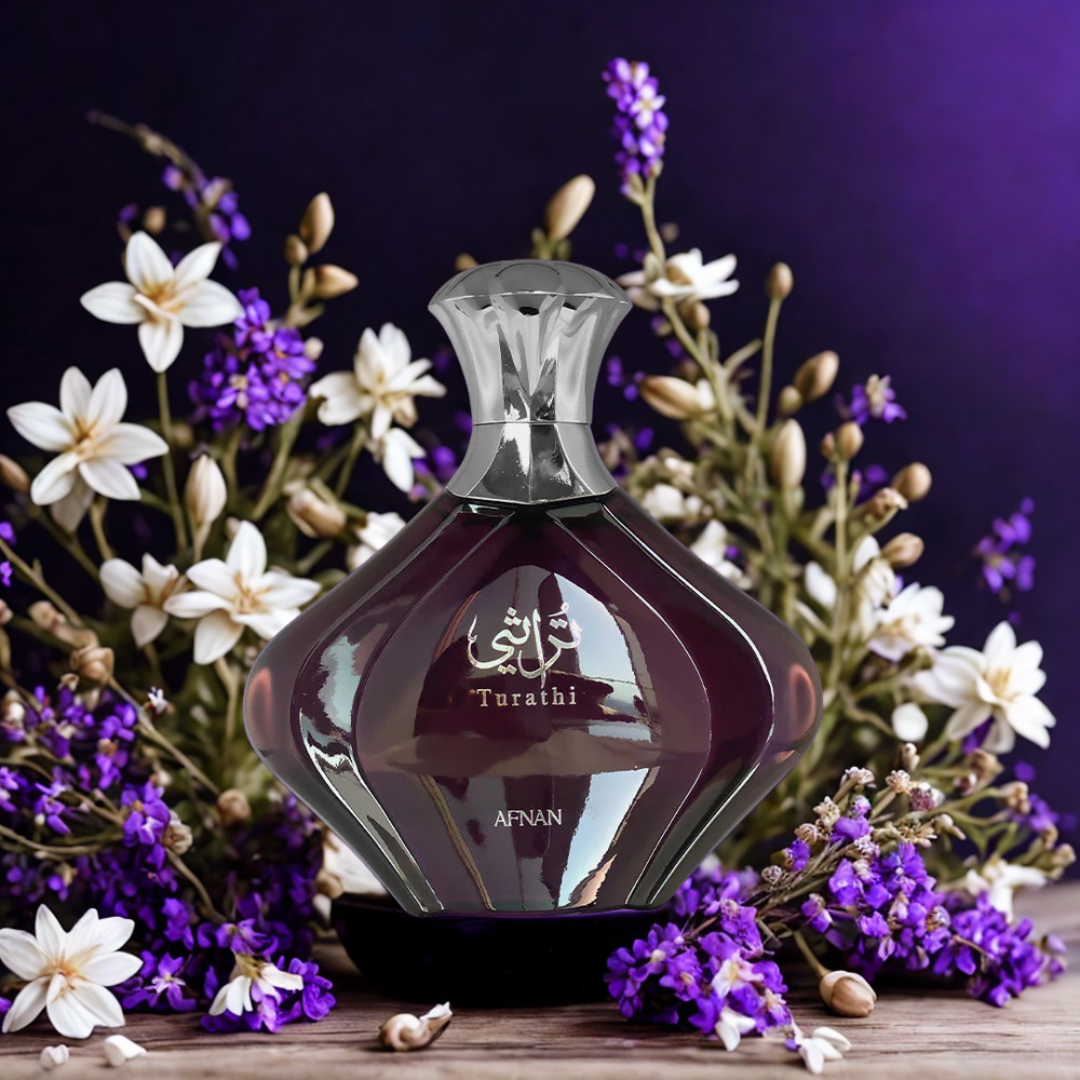 Afnan Turathi Purple 90ML – Perfume Femenino Aromático y Especiado | Fragancia Elegante y Moderna