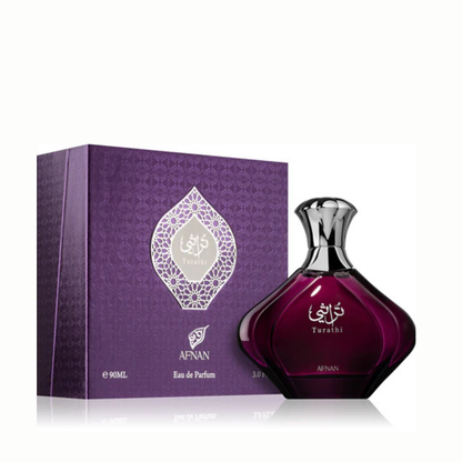 Afnan Turathi Purple 90ML – Perfume Femenino Aromático y Especiado | Fragancia Elegante y Moderna
