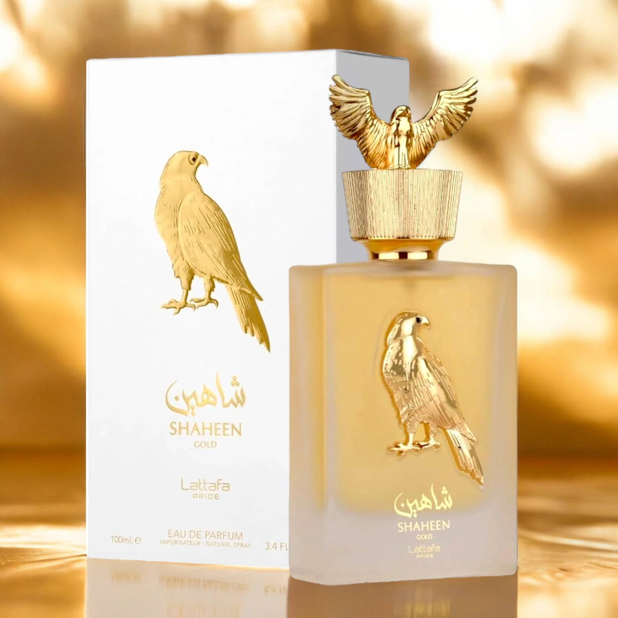 Lattafa Shaheen Gold 100 ml - Premium Arabic Perfume with Notes of Pineapple, Lavender and Patchouli