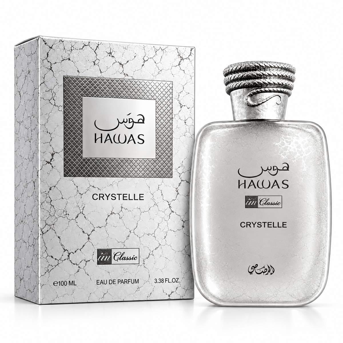 Hawas Crystelle Imrasasi by Rasasi 100ML – Eau de Parfum Unisex | Pomelo, Azafrán y Vainilla