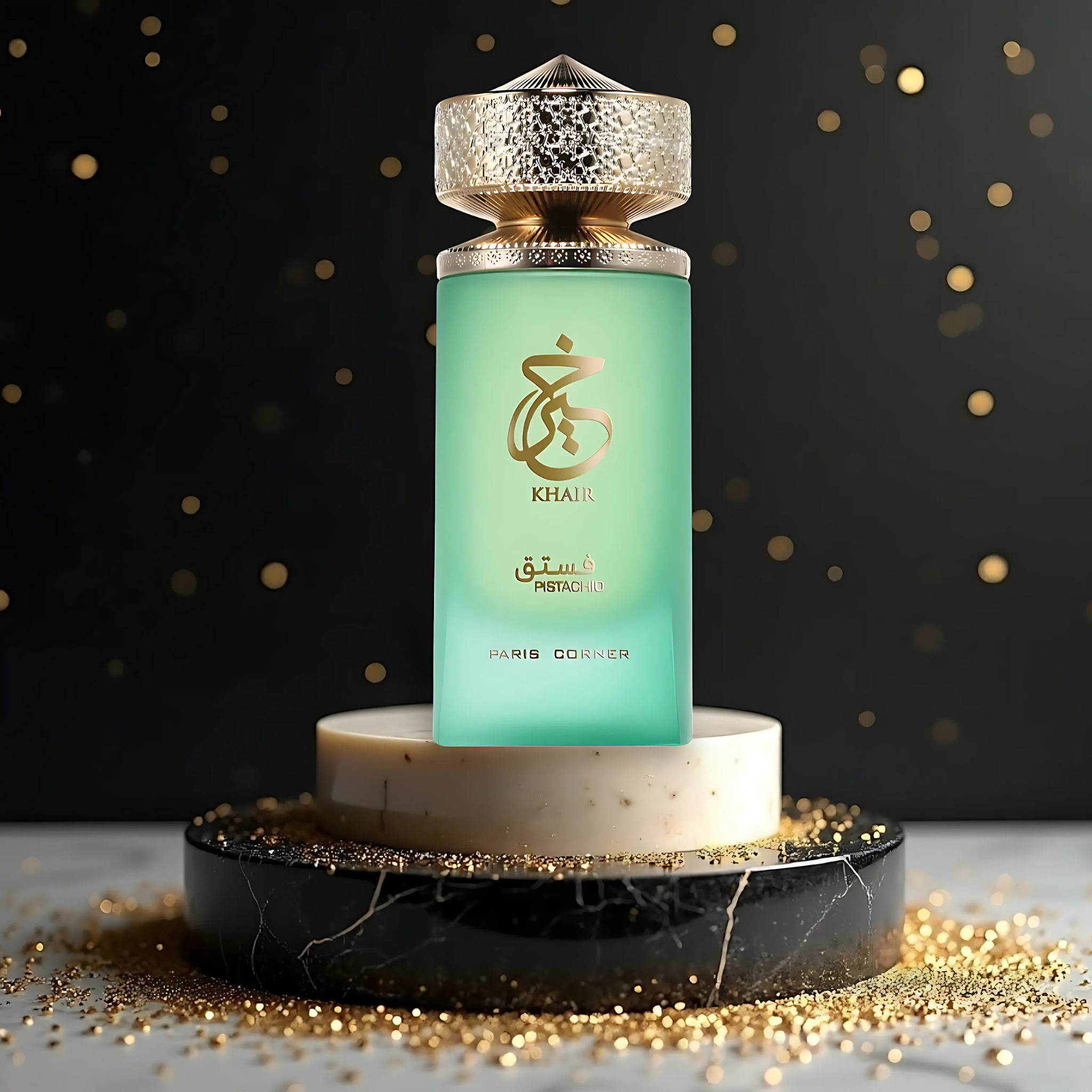Khair Pistachio by Paris Corner 100ML: Sweet and Elegant Unisex Arabic Perfume with Pistachio Notes