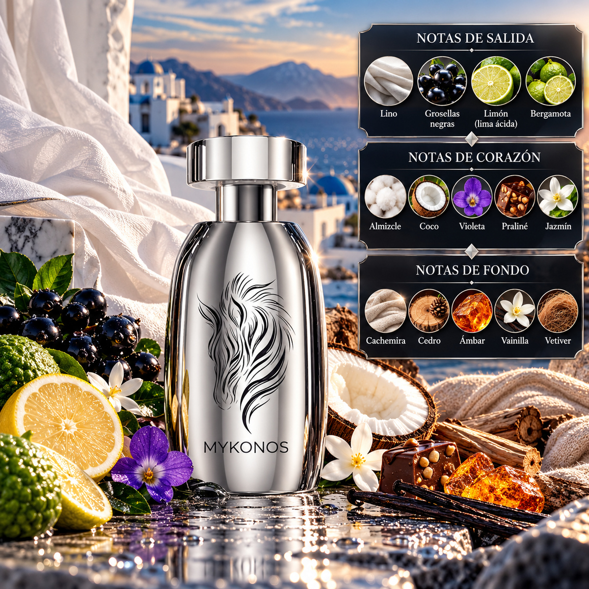 Untamed Mykonos 100ML – Extrait de Parfum Unisex | Almizclado, Coco y Maderas