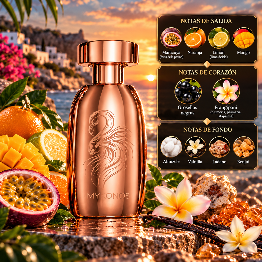 Marbella Mykonos 100ML – Extrait de Parfum Unisex | Frutal Tropical y Gourmand