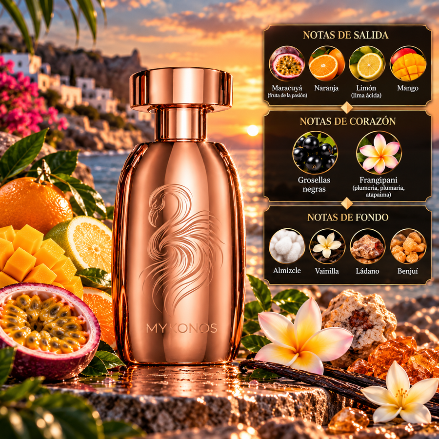 Marbella Mykonos 100ML – Extrait de Parfum Unisex | Frutal Tropical y Gourmand