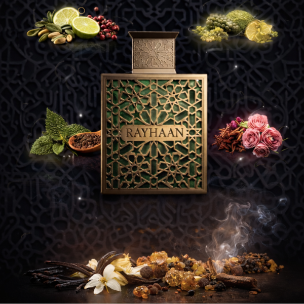 Terra Rayhaan 100ML – Perfume Hombre Oriental Especiado | Intenso, Resinoso y Poderoso