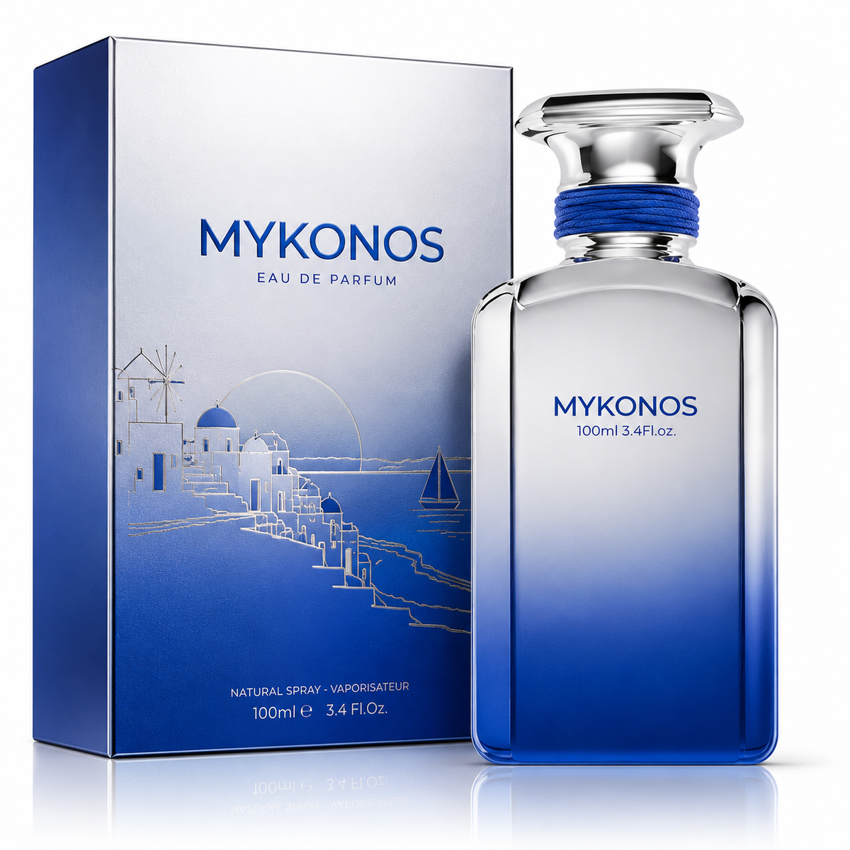 California Blue Mykonos 100ML – Extrait de Parfum Unisex | Pera, Notas Marinas y Caramelo